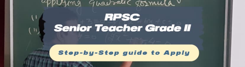 RPSC Senior Teacher (2nd Grade) Recruitment 2025